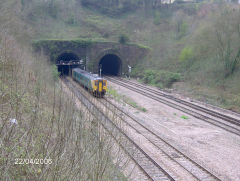 
Stow Hill tunnel and 150160, Newport, April 2006